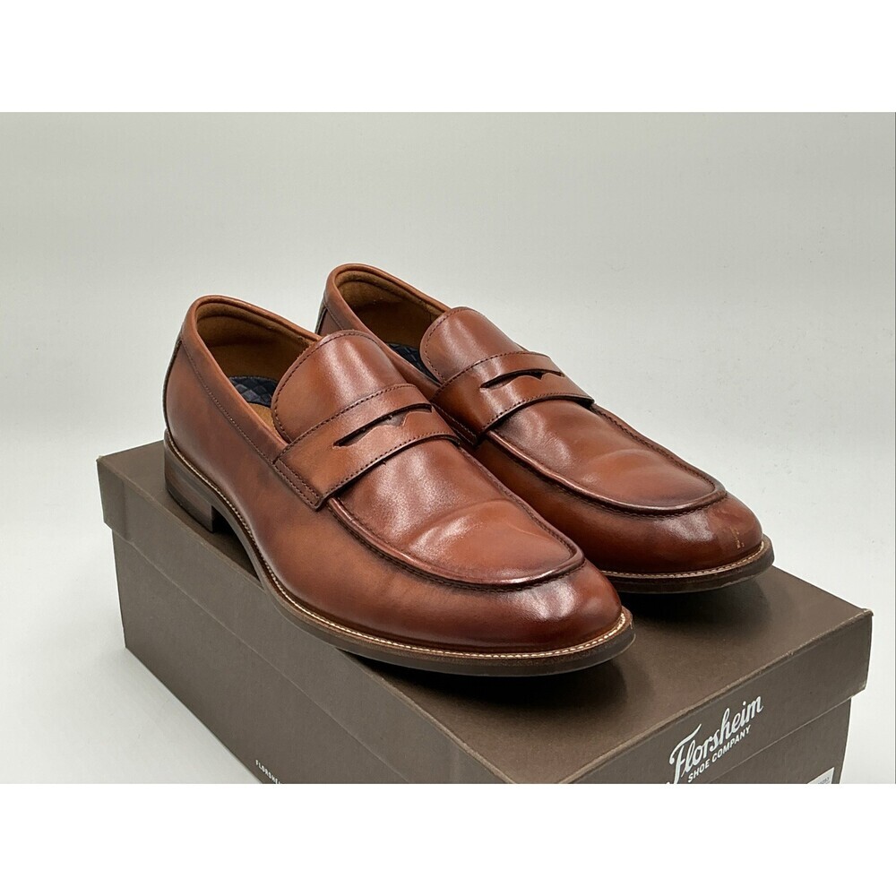 Florsheim Rucci 13409-221 Penny Loafer Mens US 10M Cognac Leather Shoes Ebay1212